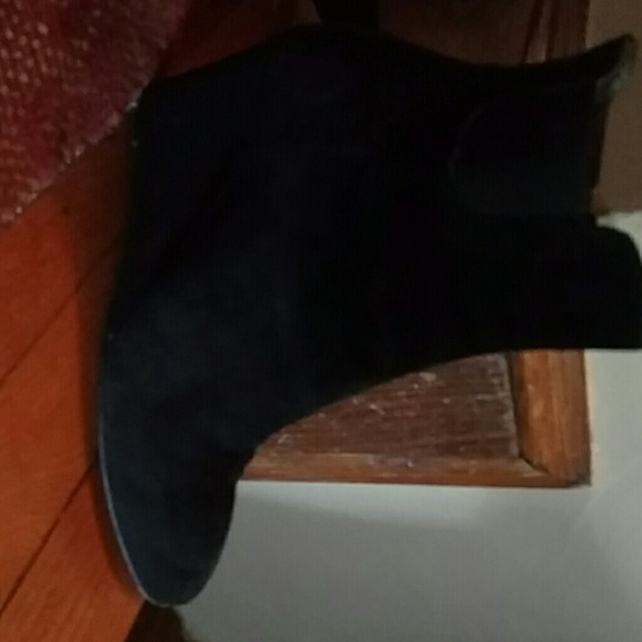 Black Suede wedge boots