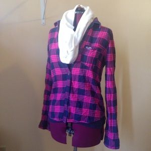 Hollister plaid button-down
