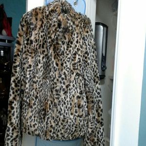 Cheetah animal print coat