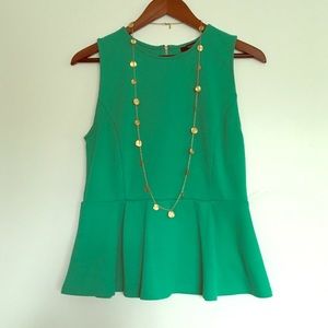 Forever 21 Green Peplum Top