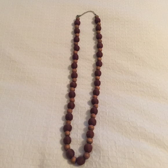 Brown bead necklace