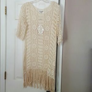 NWT Blue island crochet dress/swimsuit coverup