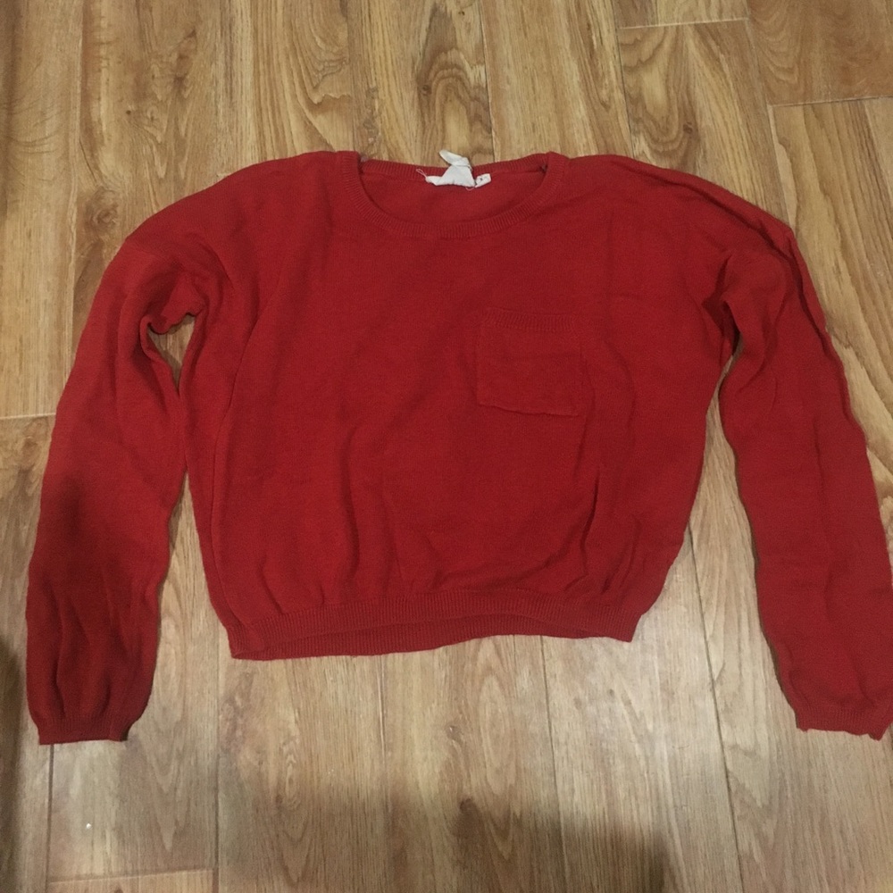 Oversize Knit Sweater Crop M
