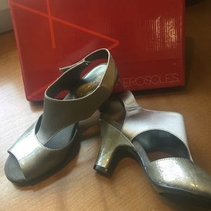 Cute and Comfy Aerosoles Grey Heels.