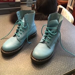 Dr Martens boots. Carolina blueish.
