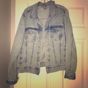 Topshop Acid Wash Denim Jacket