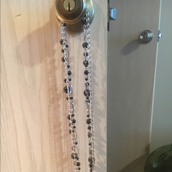 Black and silver necklace