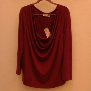 Drape neck Top