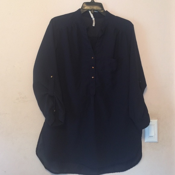 Navy Blue Blouse