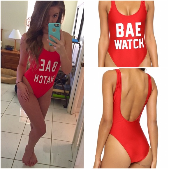 "Bae Watch" One Piece Bathing Suit