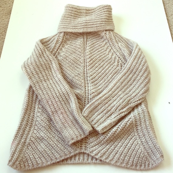 Beige Funnel Neck Sweater