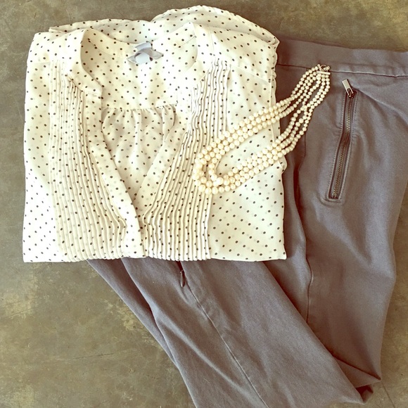 H&M Classic Polka Dot Work Blouse!