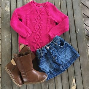 Pink knitted sweater