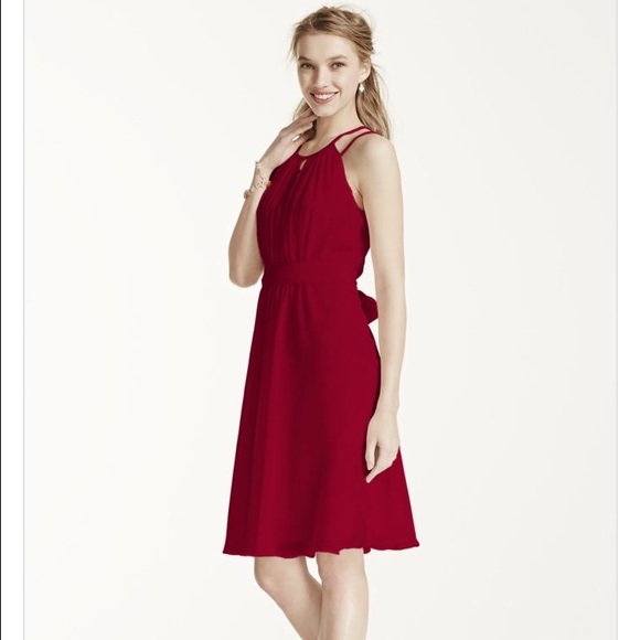 Apple Red Bridesmaid Dress