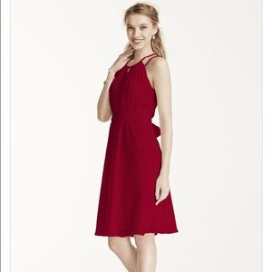 Apple Red Bridesmaid Dress