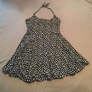 Divided by H&M black floral halter dress