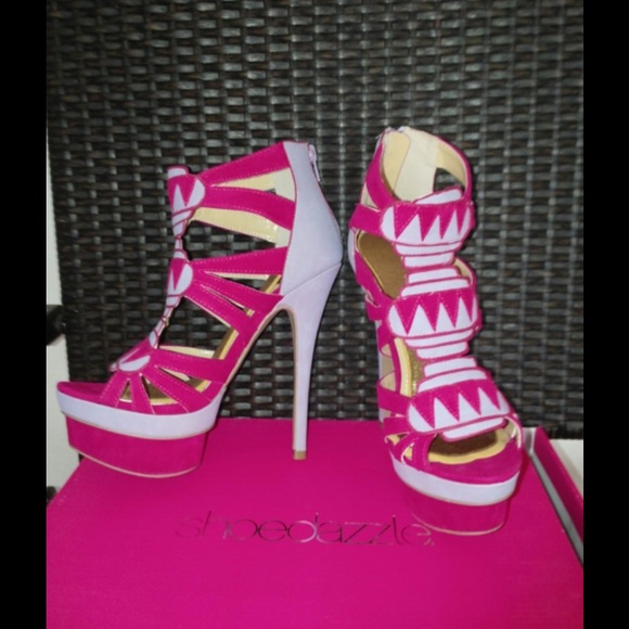 Aztec style platforms shoes