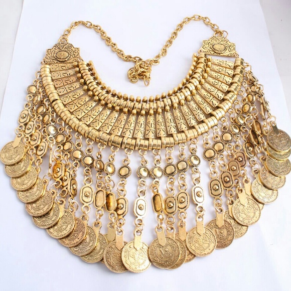 Gold Tribal Necklace - Picture 2 of 4