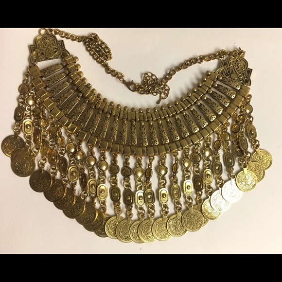 Gold Tribal Necklace - Picture 3 of 4