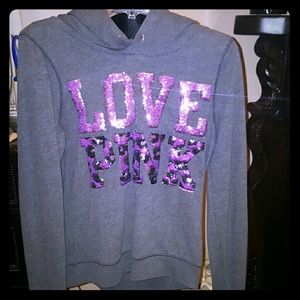 PINK VS TUNIC WORTH HOOD SZ M