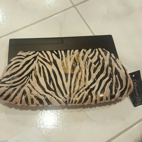 Animal print clutch