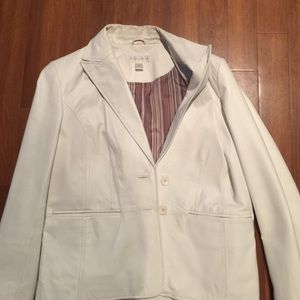 White leather jacket