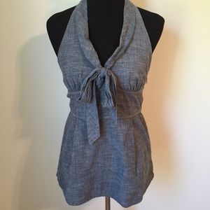 Chambray Halter Top