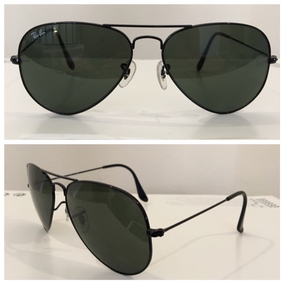 Authentic RAY BAN aviator metal frames, black