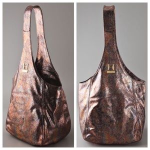 Halston Heritage Catherine Sac Bag Metallic Hobo