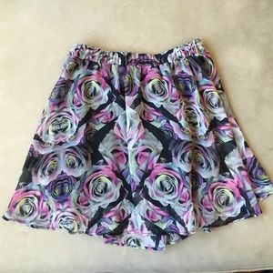 H&M Divided Floral Skater Skirt