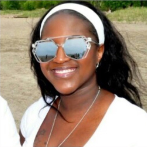 ⚔️Heptagon Silver Mirror Lens Sunglasses - Picture 3 of 4