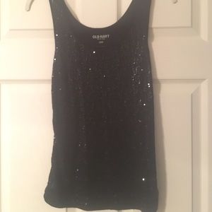 Sequin Black Tank