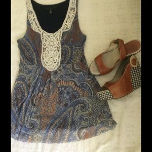 Anthropologie sheer lined top.