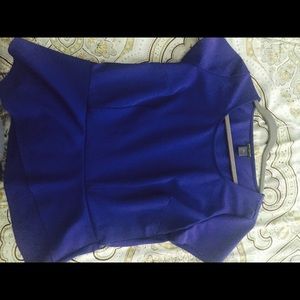 Royal blue peplum top.