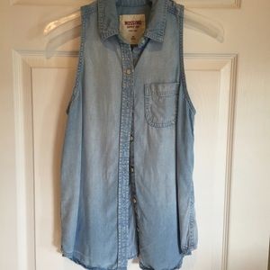 Mossino Sleeveless Chambray Sz Small