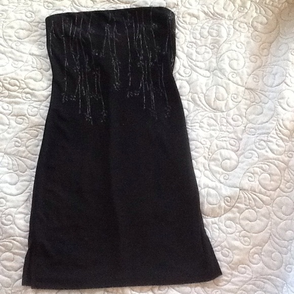 Strapless Black Cocktail Dress