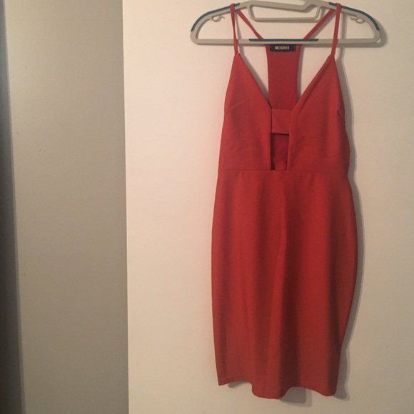 Rust Missguided cutout dress