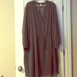 Gray polka dot dress