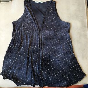 Maurice's Black Tie Dye Silver Dotted Galaxy Vest