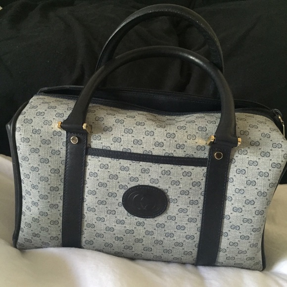 Gucci Monogram Genuine Leather & Canvas Handbag
