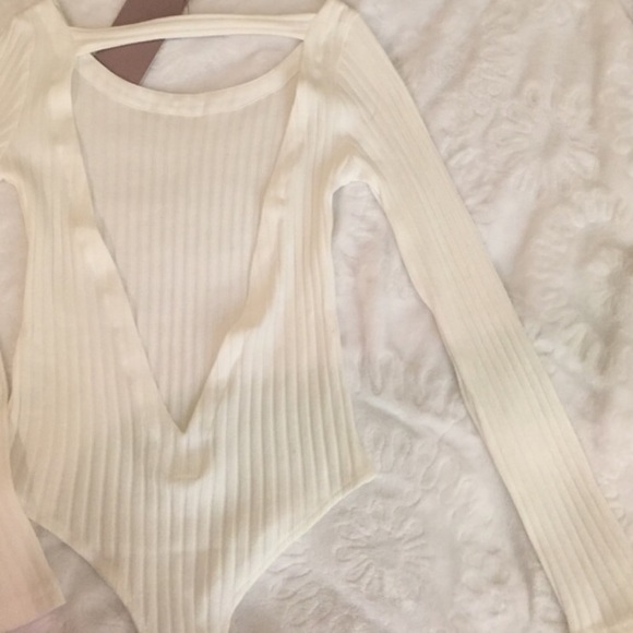 LF Ribbed Open Back Bodysuit