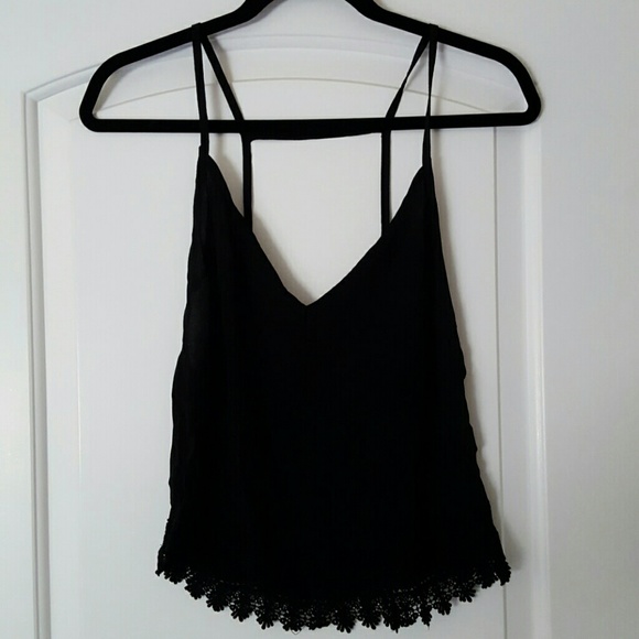 LF black crop top