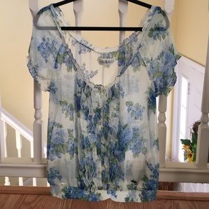 Abercrombie & Fitch Blue Floral Top
