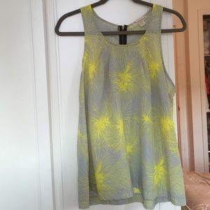 Forever 21 grey and neon racer back tank
