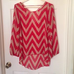 Sheer chevron blouse