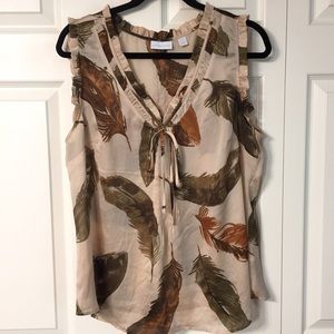 New York & Company printed sleeveless blouse