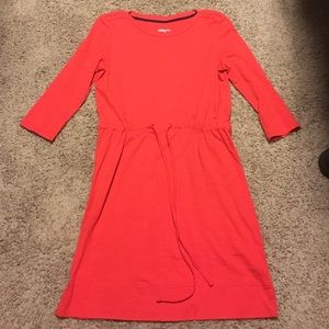 Red Merona 3/4 dress with cinch waist tie