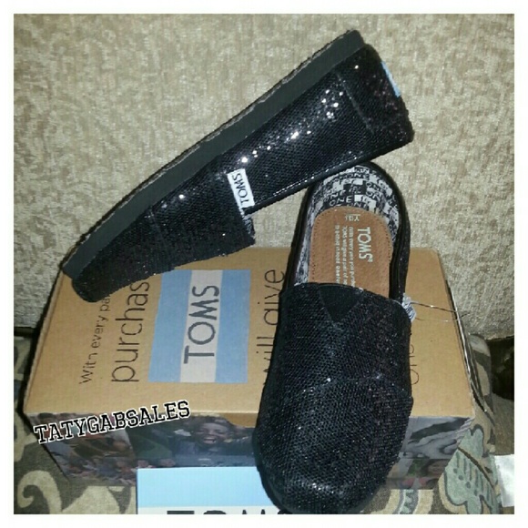*SOLD* TOMS Classics Black Glitter One To One - Picture 4 of 4