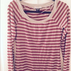 Guess red and silver shimmer top