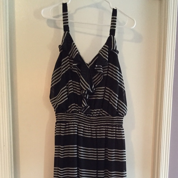 Black & White Stripped Maxi Dress